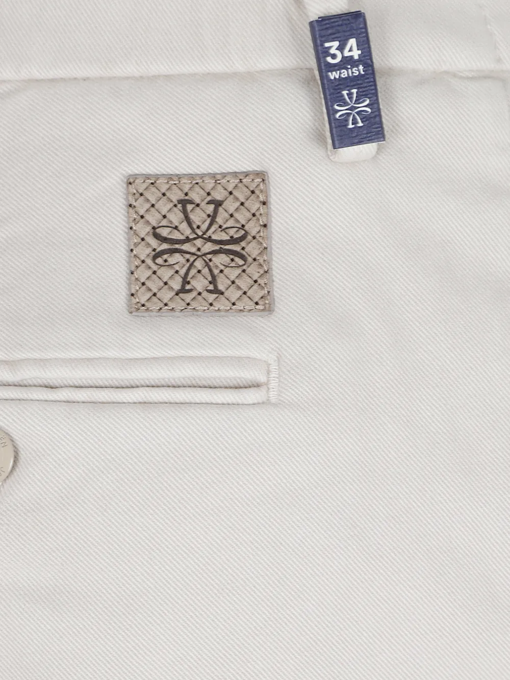 Jacob Cohën logo-patch straight-leg trousers Beige