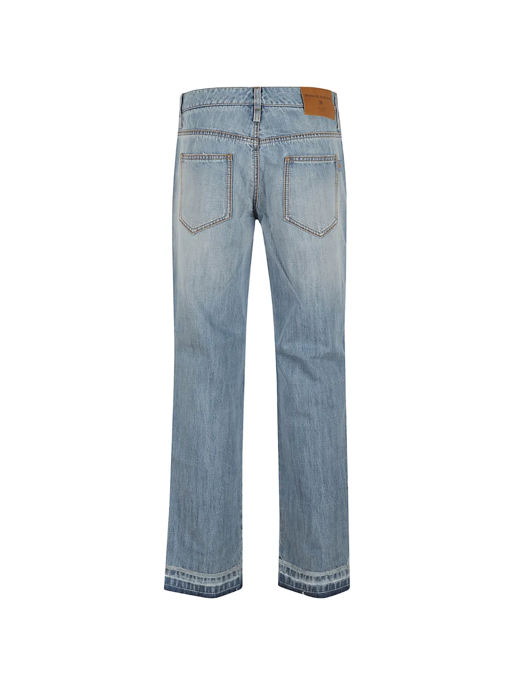 Ermanno Scervino Straight jeans met kanten afwerking Blauw