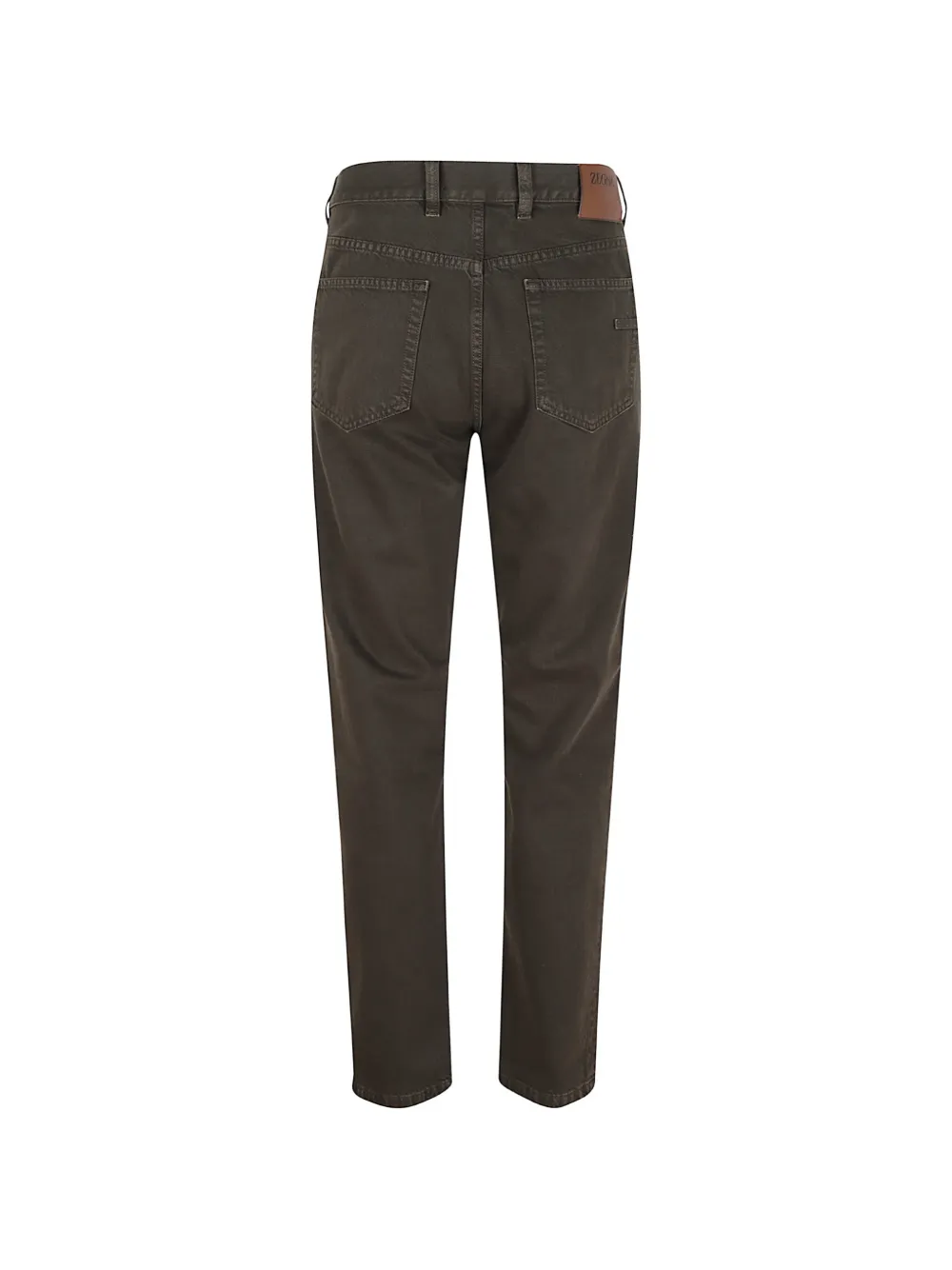 Zegna logo-patch straight-leg jeans Bruin