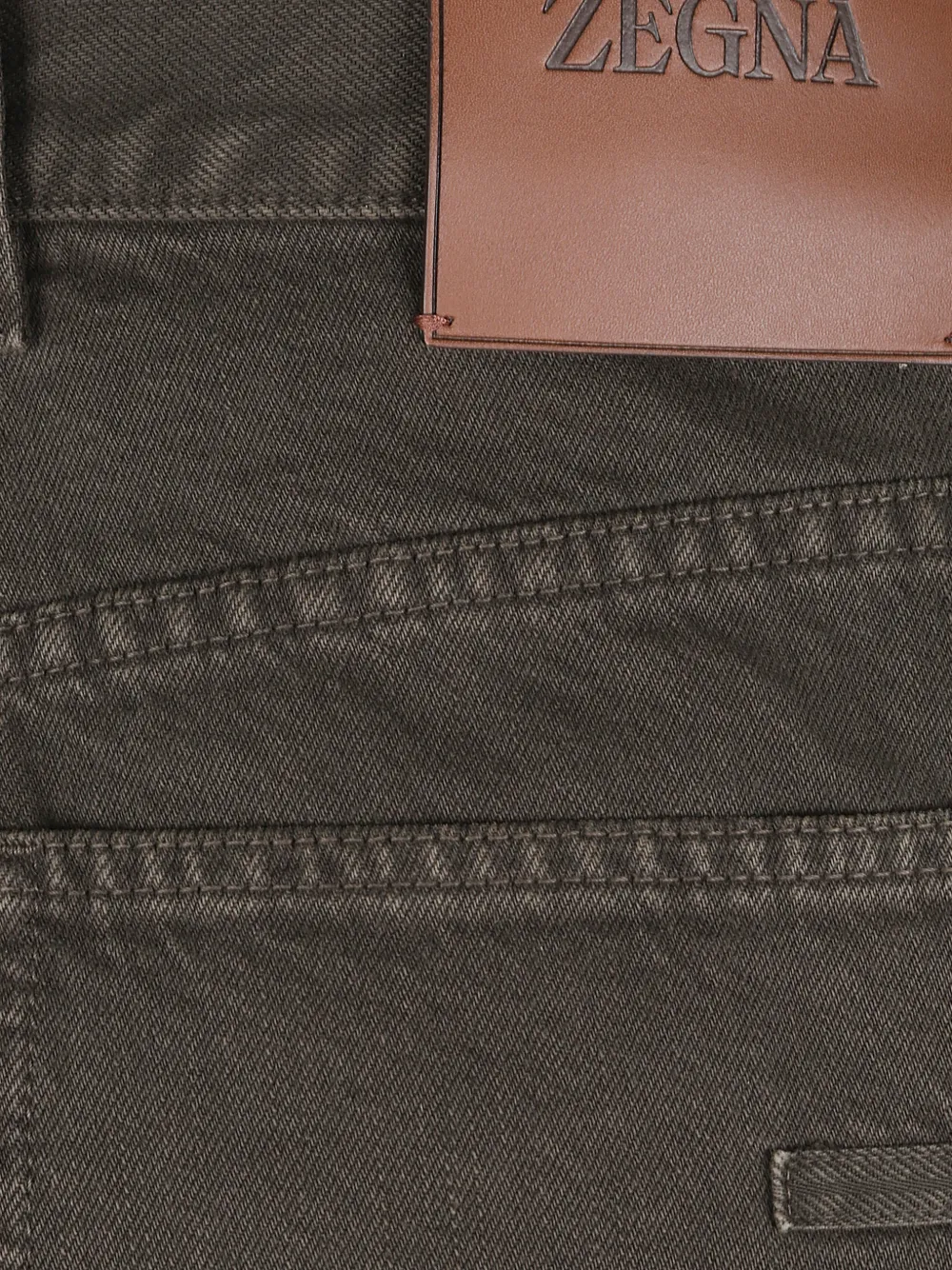 Zegna logo-patch straight-leg jeans Bruin