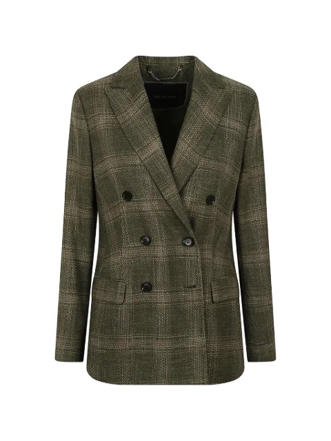 Kiton check double-breasted blazer