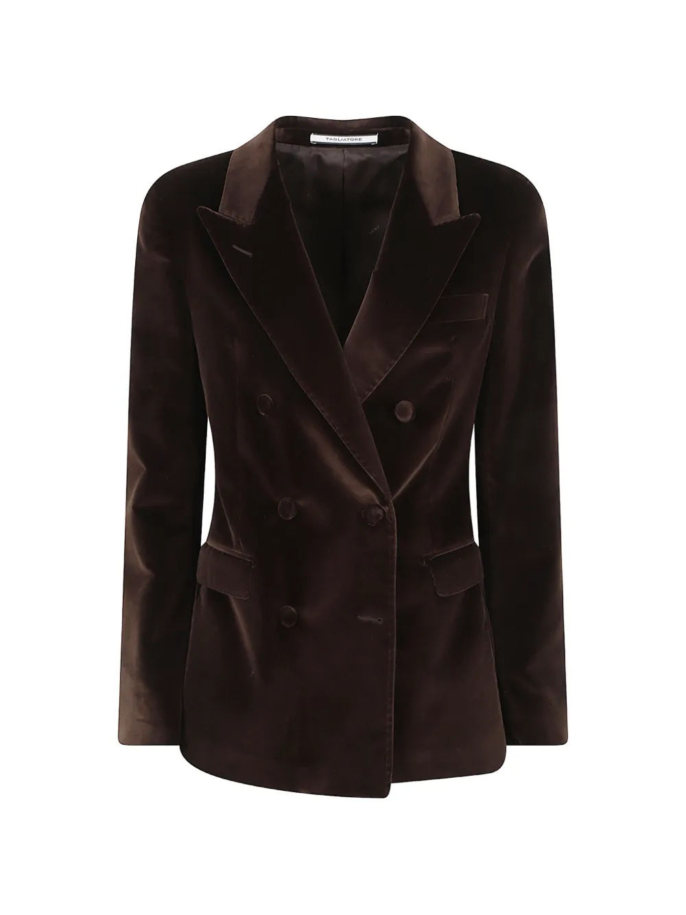 Tagliatore double-breasted velvet jacket Bruin