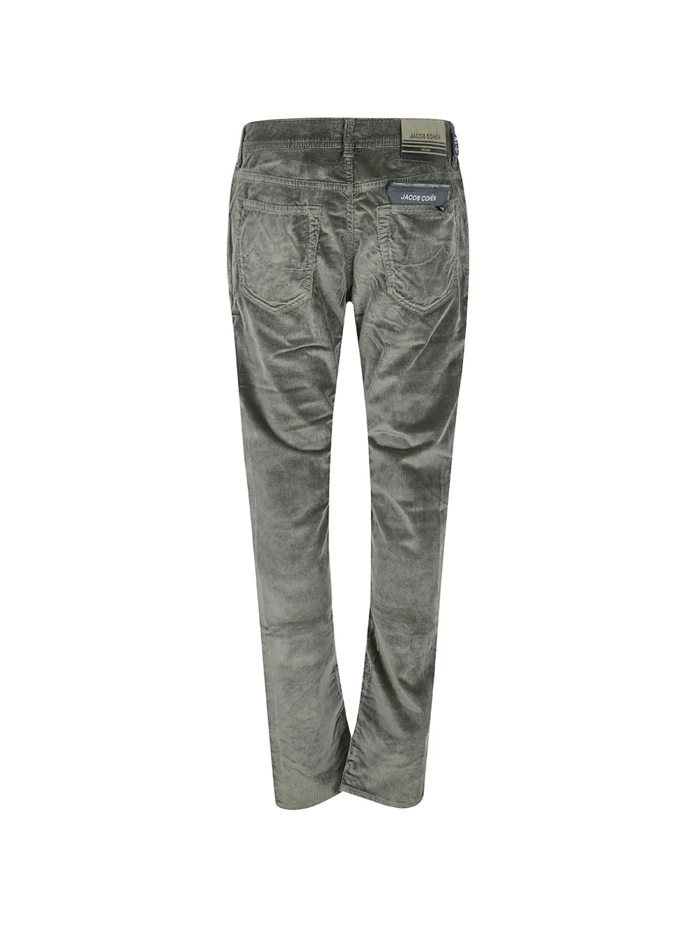 Jacob Cohën corduroy-effect straight-leg trousers Groen