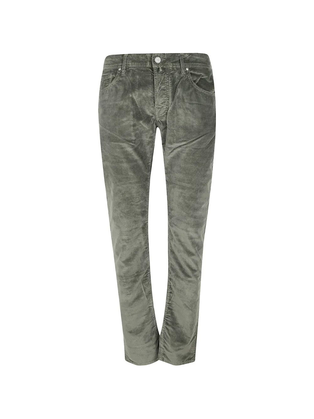 Jacob Cohën corduroy-effect straight-leg trousers Groen