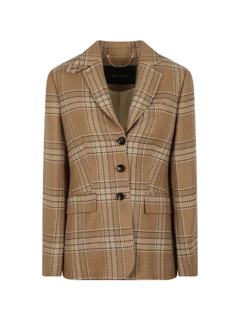 Kiton checked single-breasted jacket