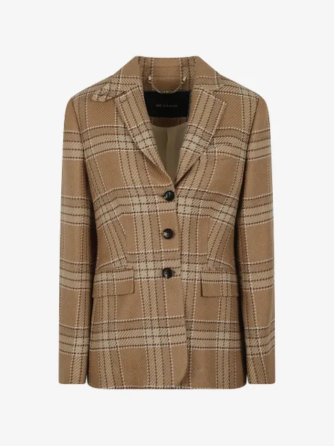 Kiton checked single-breasted jacket
