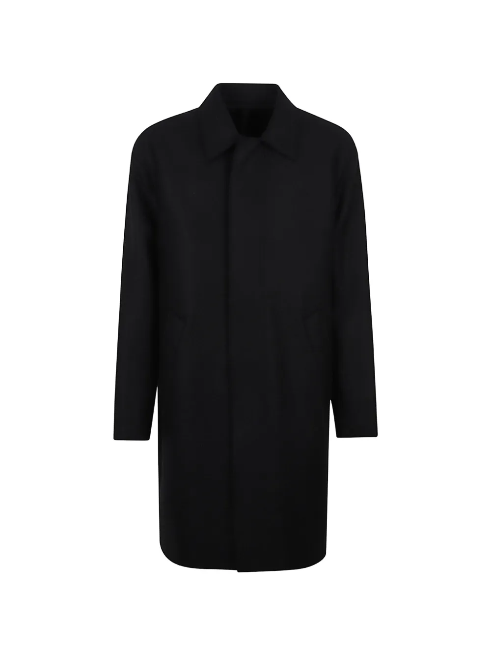 Harris Wharf London concealed-front wool coat - Nero