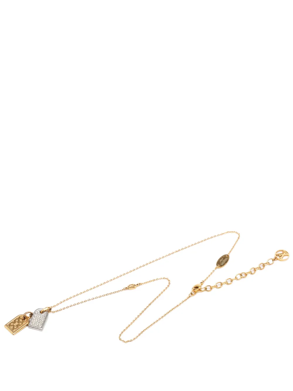Louis Vuitton Pre-Owned Collana Nanogram placcata oro con pendente 2021