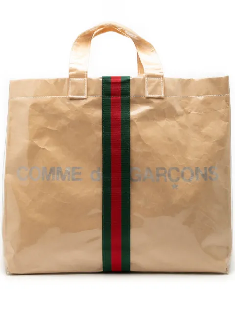Gucci Pre-Owned 2016-2026 COMME des GARCONS PVC Web Shopper tote bag