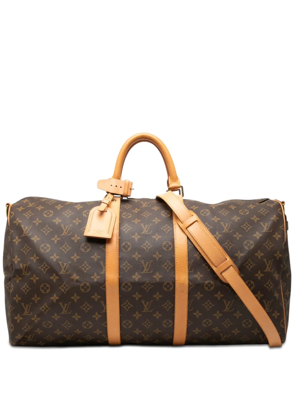 Louis Vuitton Pre-Owned Borsa da viaggio Keepall Bandouliere 55 con monogramma 1996 - Marrone
