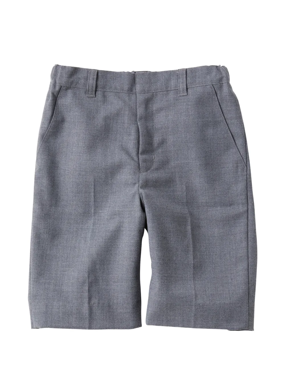familiar belt-loops pressed-crease shorts - Grigio