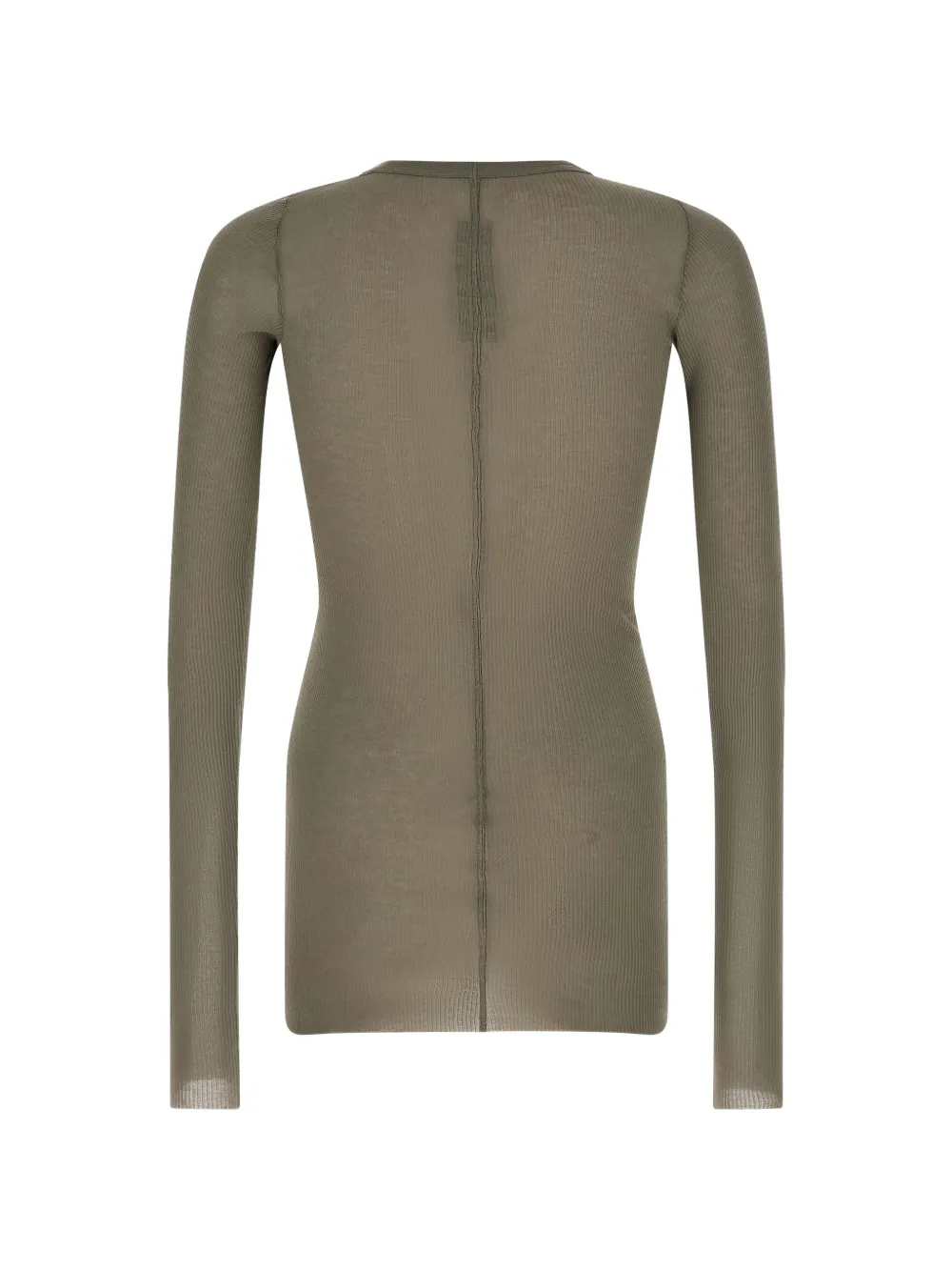Rick Owens Tower Rib LS T gerafeld T-shirt Groen
