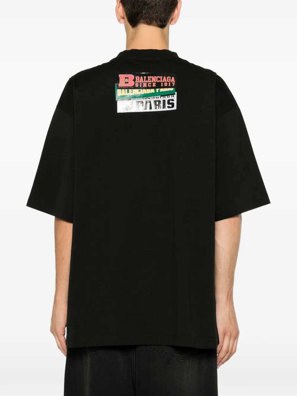 Balenciaga Oversized T-shirt met grafische print Zwart