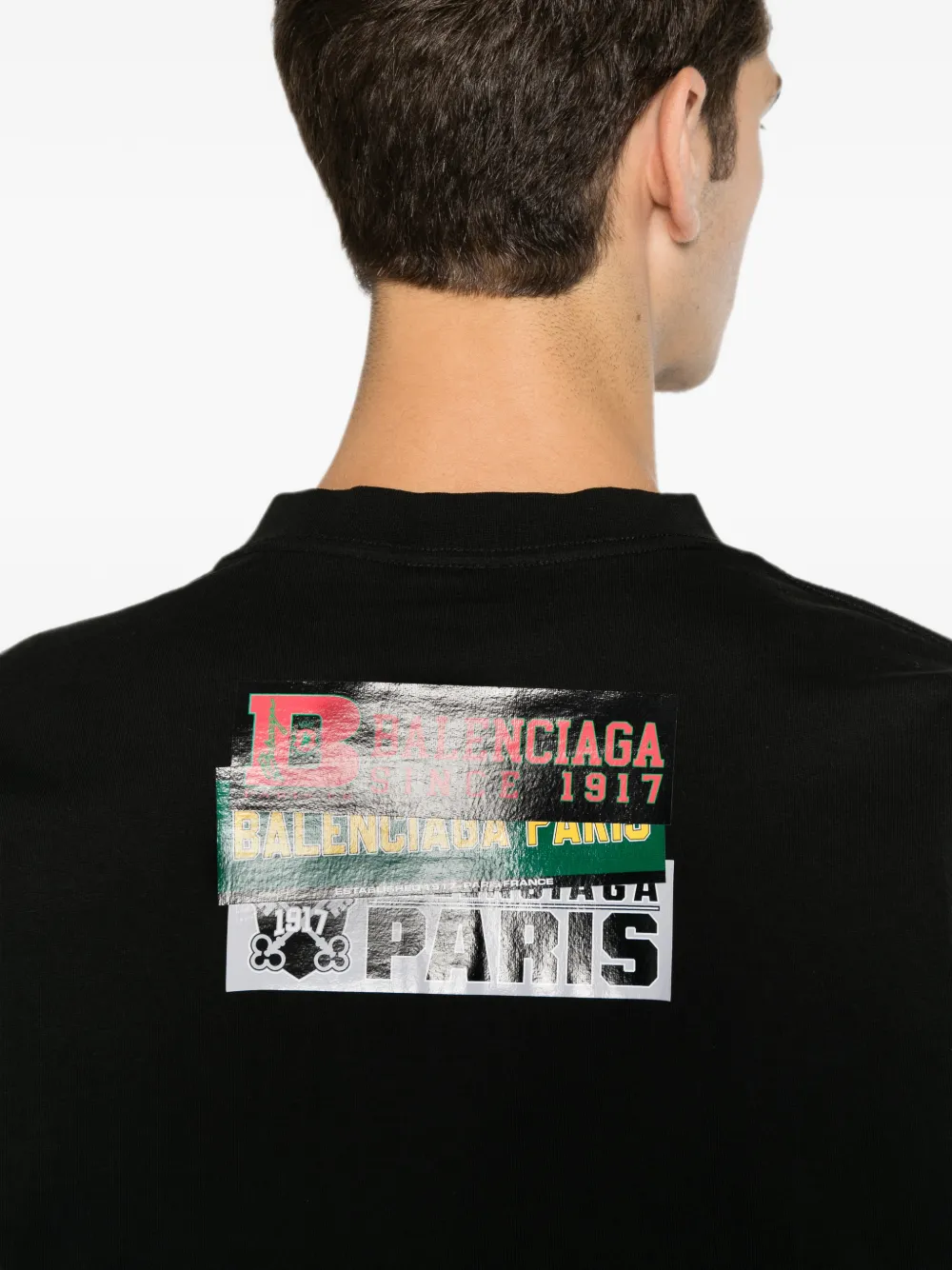 Balenciaga Oversized T-shirt met grafische print Zwart