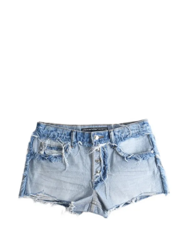 Alexander Wang フレイドエッジ ショートパンツ | ブルー | FARFETCH JP