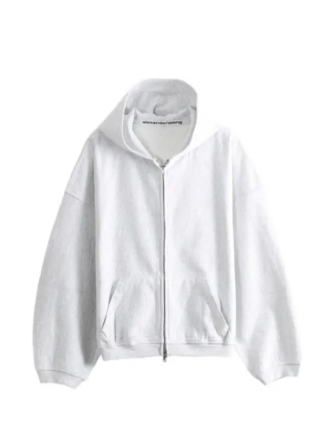 Alexander Wang zip-up dropped-shoulder hoodie