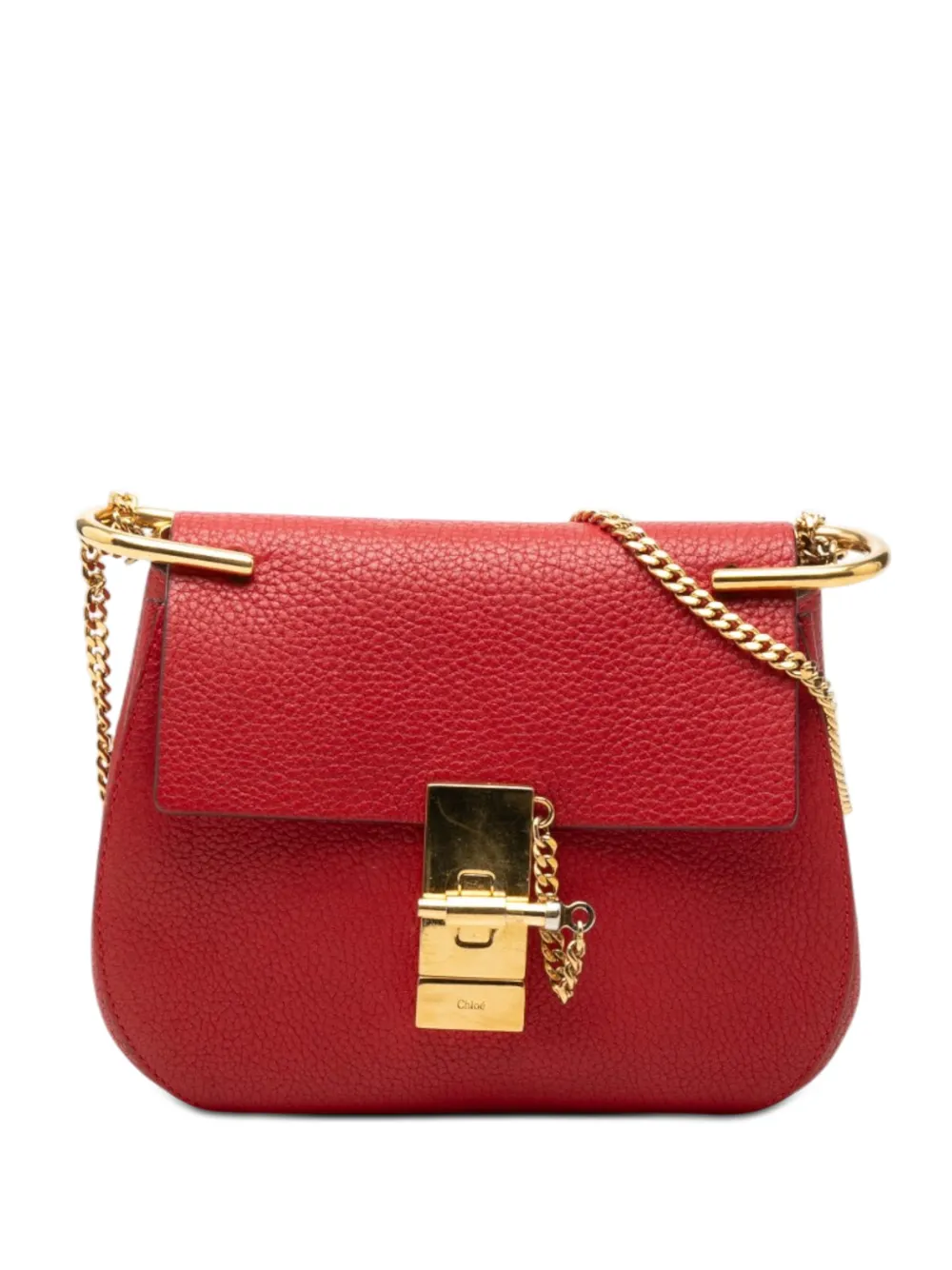 Chloé Pre-Owned Borsa a tracolla Drew mini in pelle 2016 - Rosso