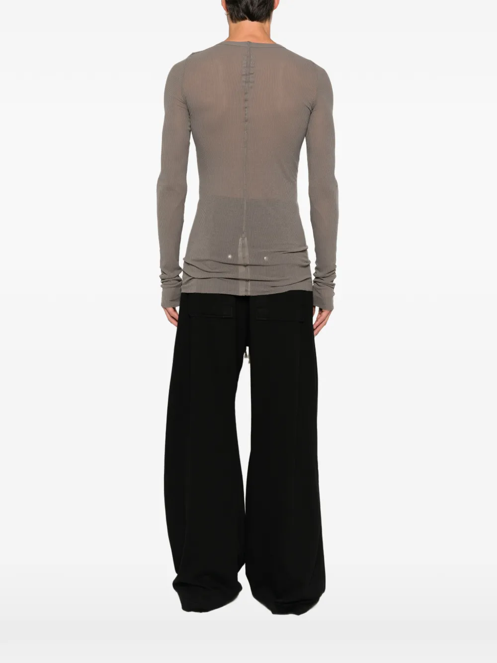 Rick Owens Ribgebreid T-shirt Grijs