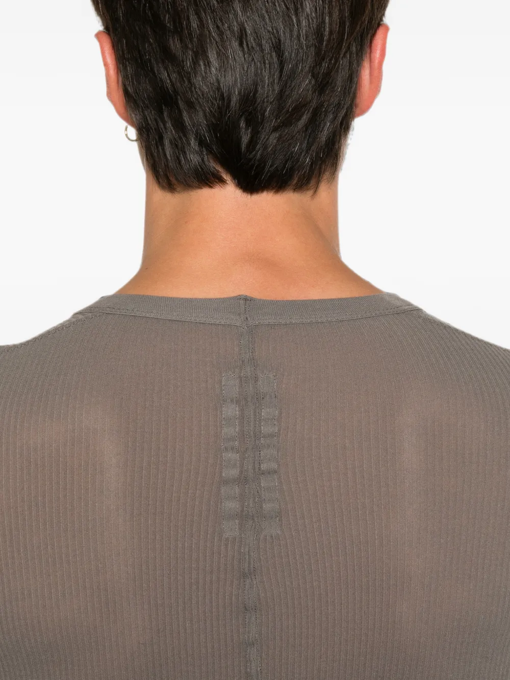 Rick Owens Ribgebreid T-shirt Grijs
