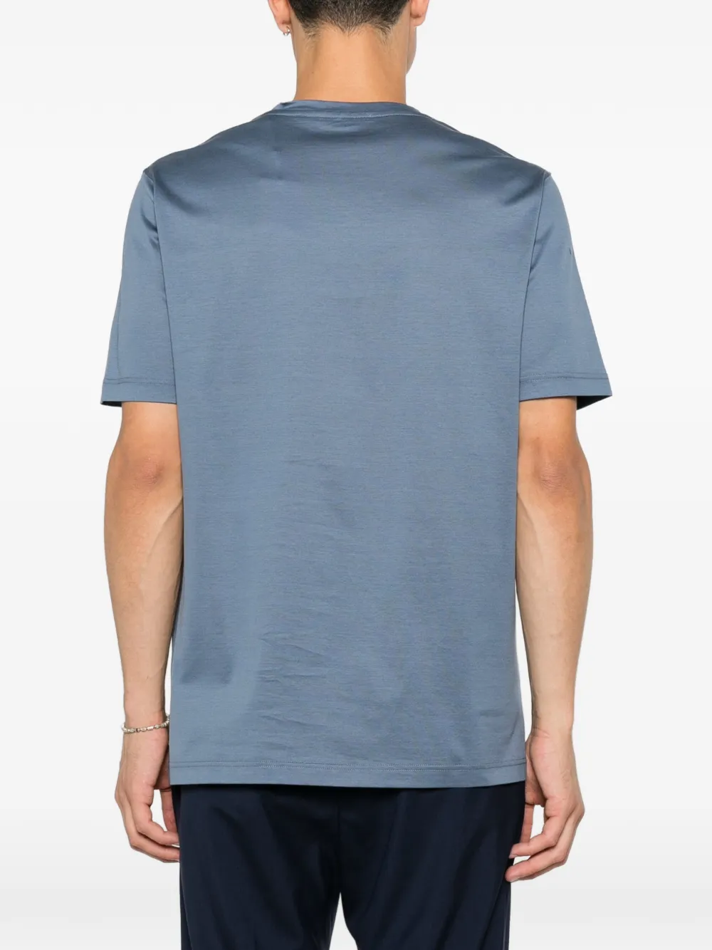 Corneliani T-shirt met geborduurd logo Blauw