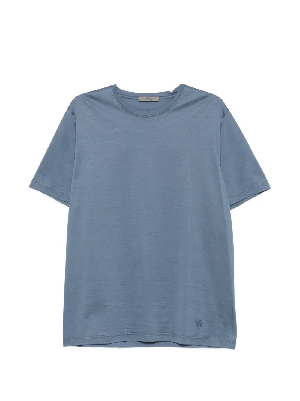Corneliani logo-embroidered T-shirt - Blu