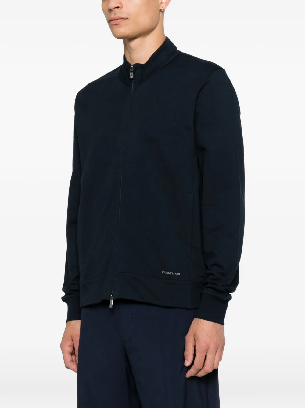 Corneliani Sweater met rits Blauw