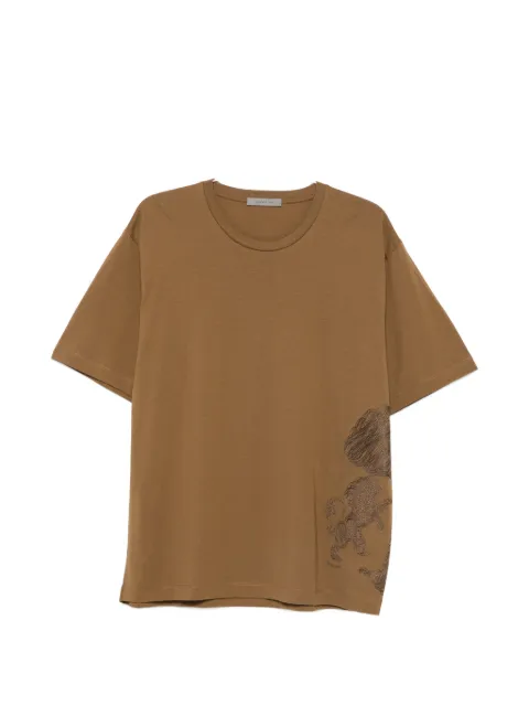 Corneliani tree-embroidered T-shirt