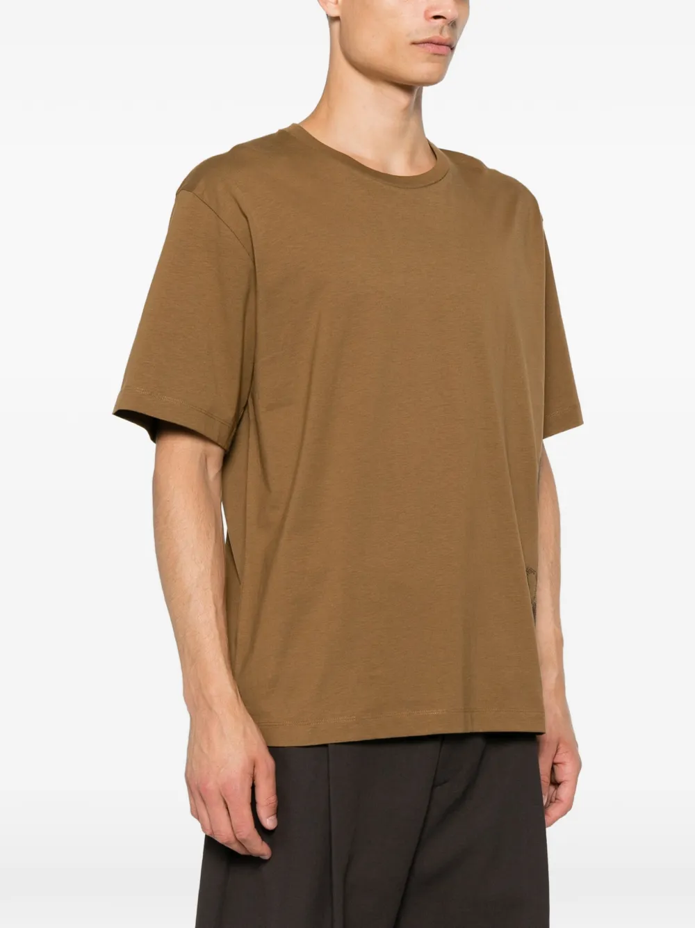 Corneliani T-shirt met geborduurde boom Beige