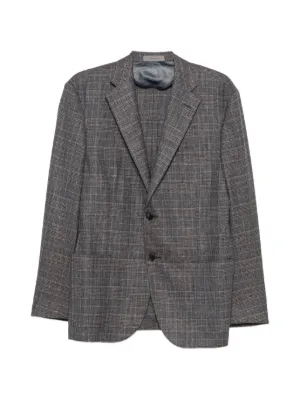Corneliani チェック シングルジャケット | グレー | FARFETCH JP