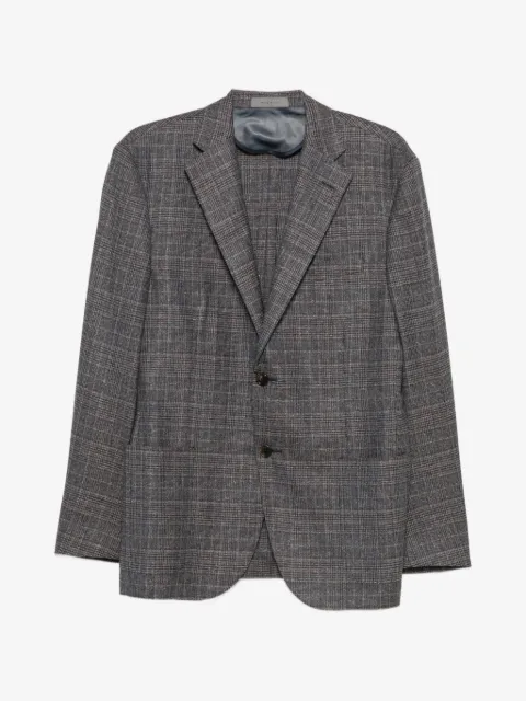 Corneliani check-pattern single-breasted blazer