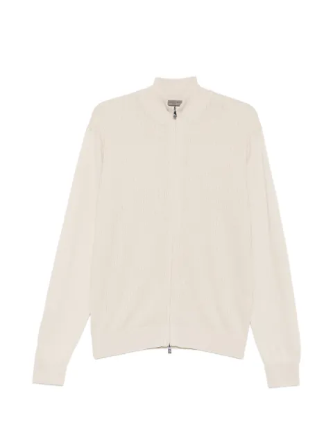 Corneliani ribbed-knit zip-fastening cardigan