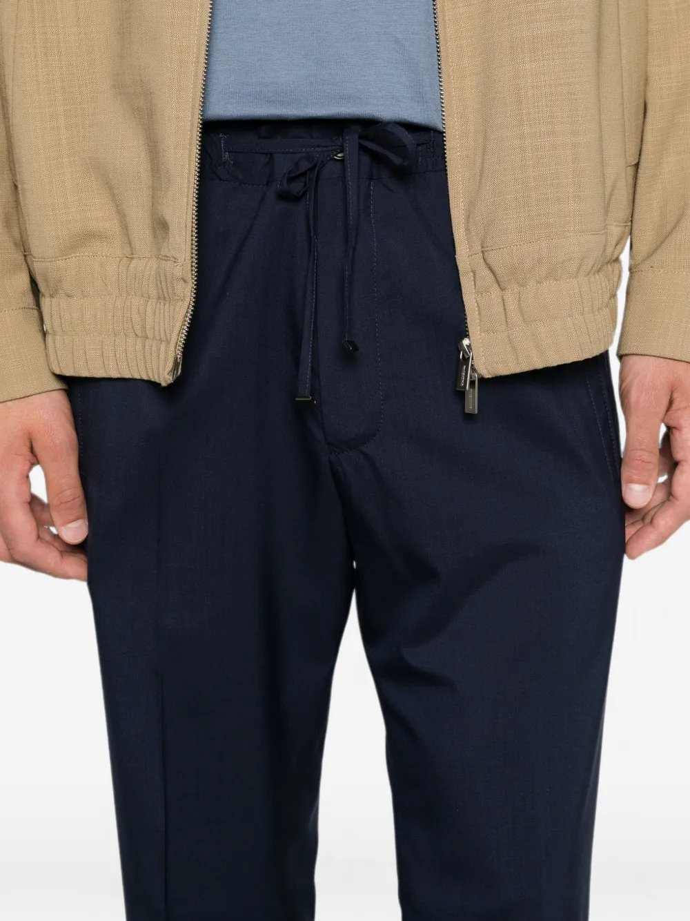 Corneliani Broek met elastische tailleband Blauw