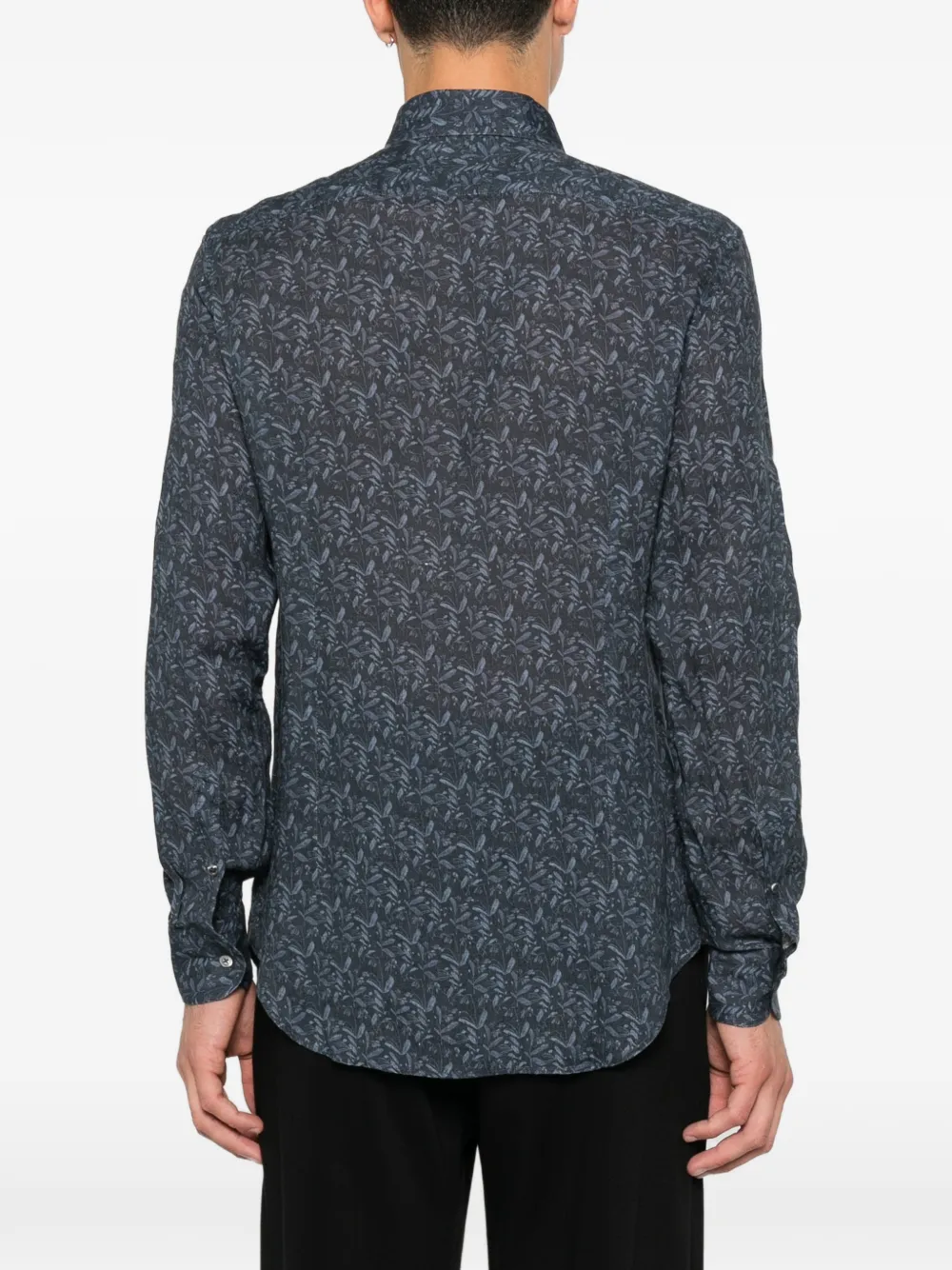 Corneliani Overhemd met bloemenprint Blauw