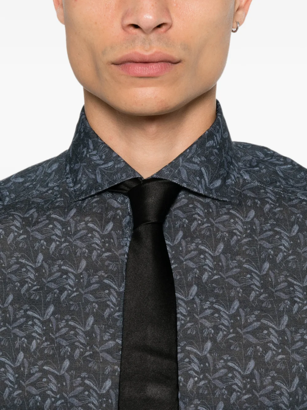 Corneliani Overhemd met bloemenprint Blauw