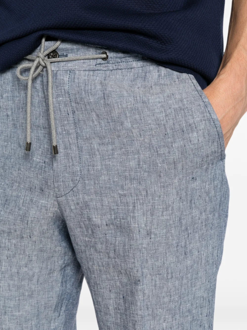 Corneliani Pantalon met trekkoord Blauw