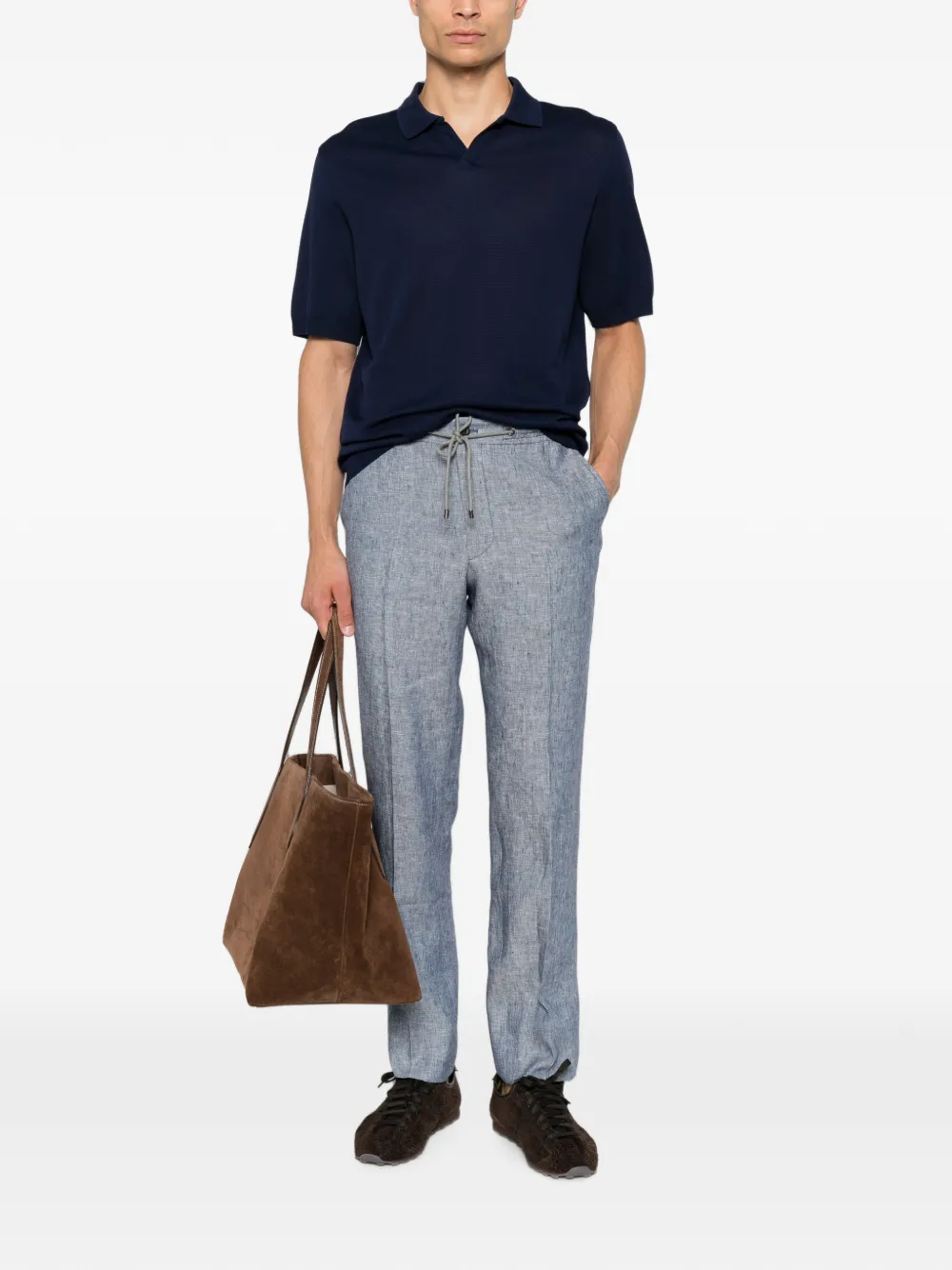 Corneliani Pantalon met trekkoord Blauw