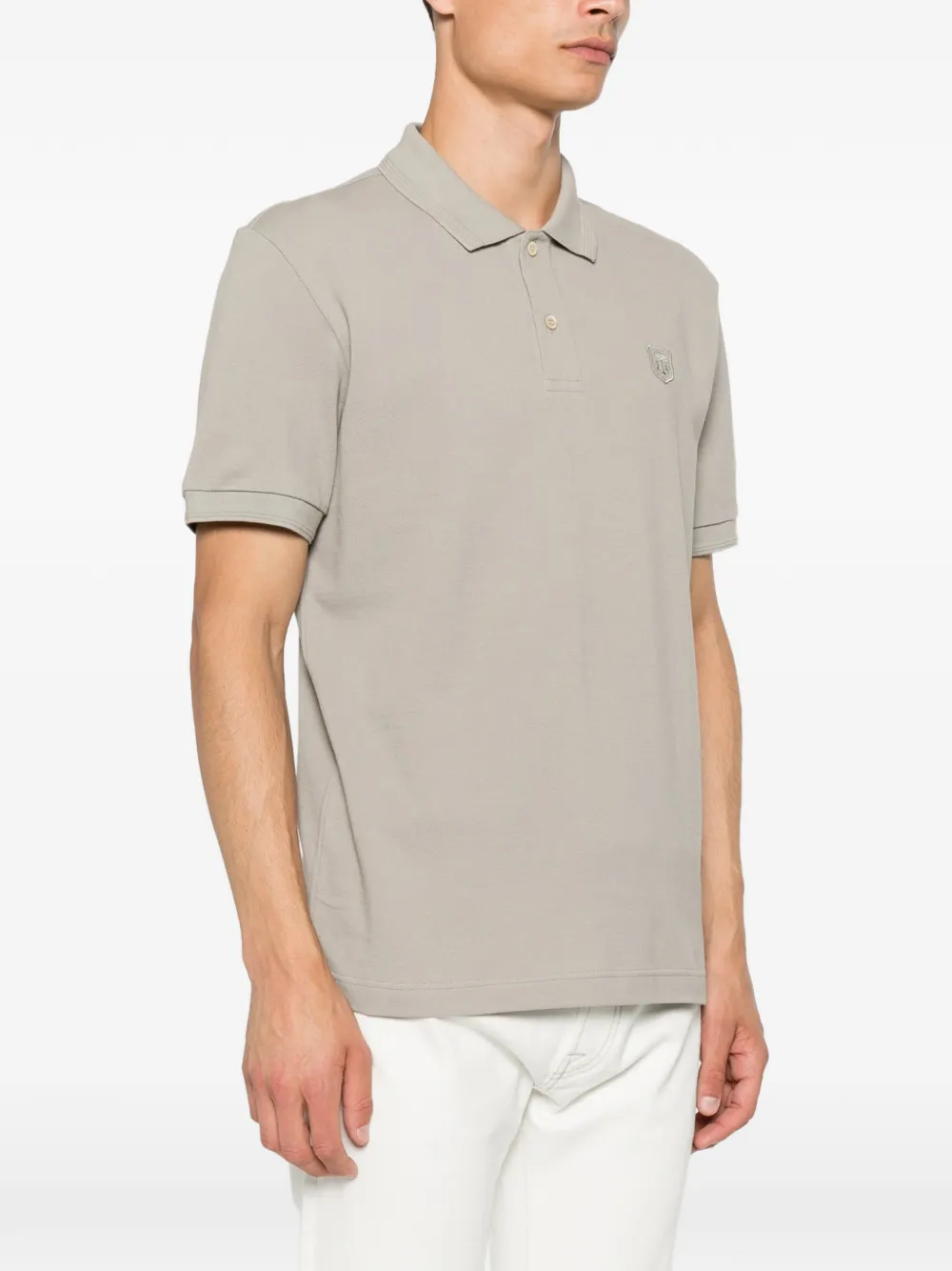 Corneliani Poloshirt met logopatch Beige