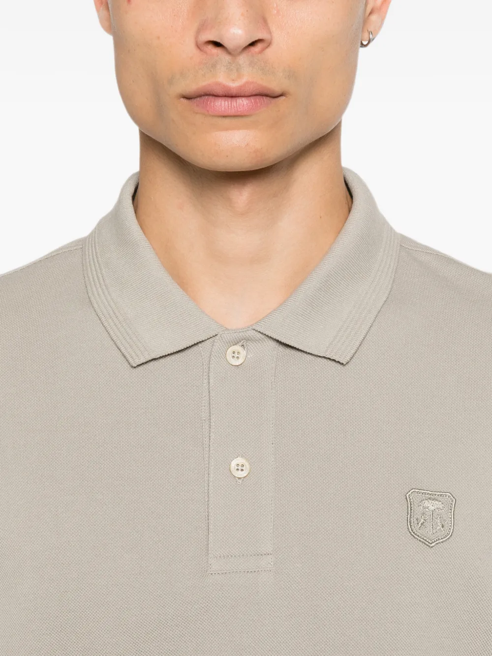 Corneliani Poloshirt met logopatch Beige