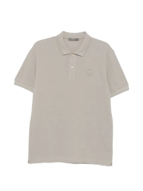 Corneliani logo-patch polo shirt