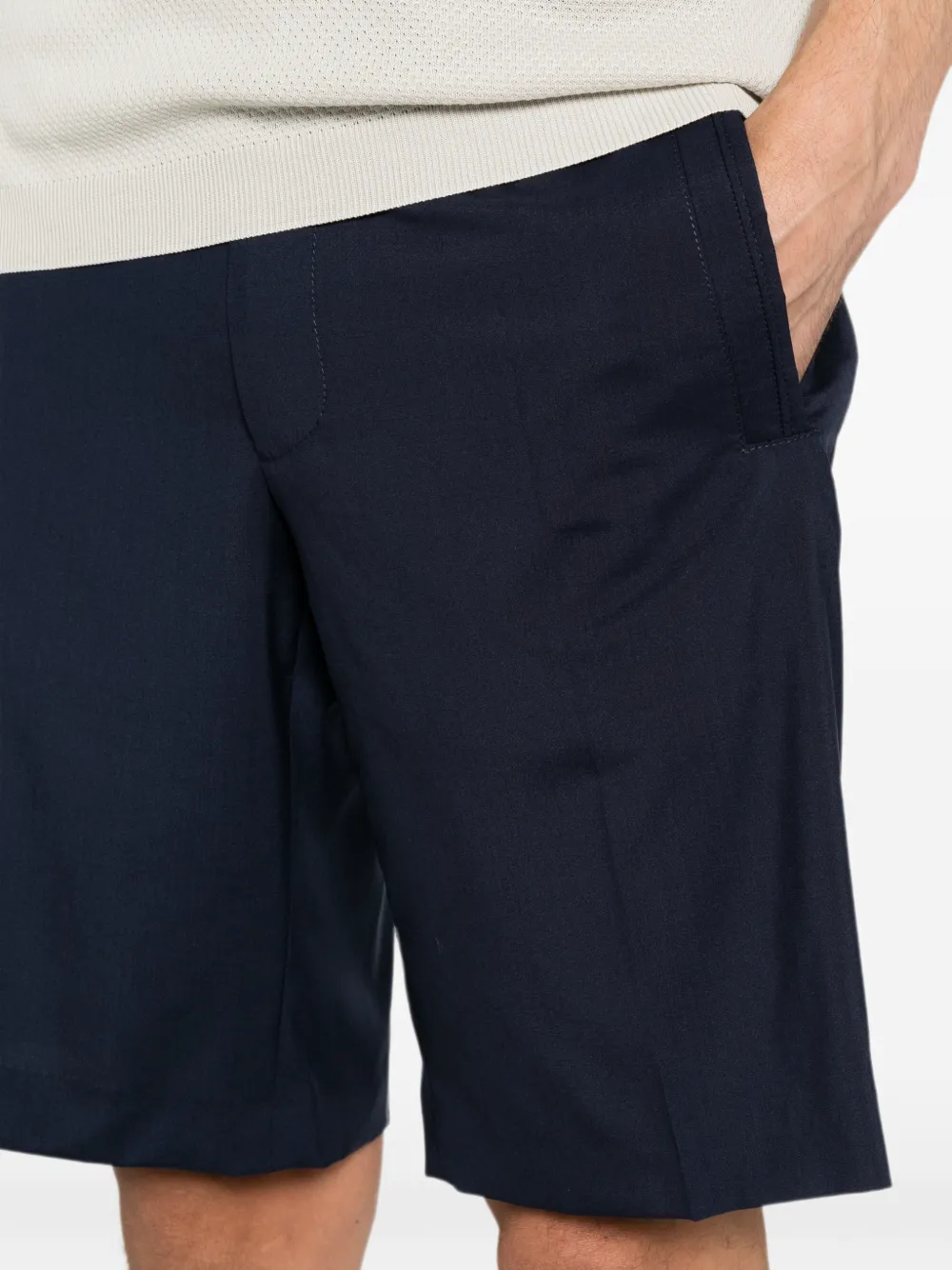 Corneliani Geplooide shorts Blauw
