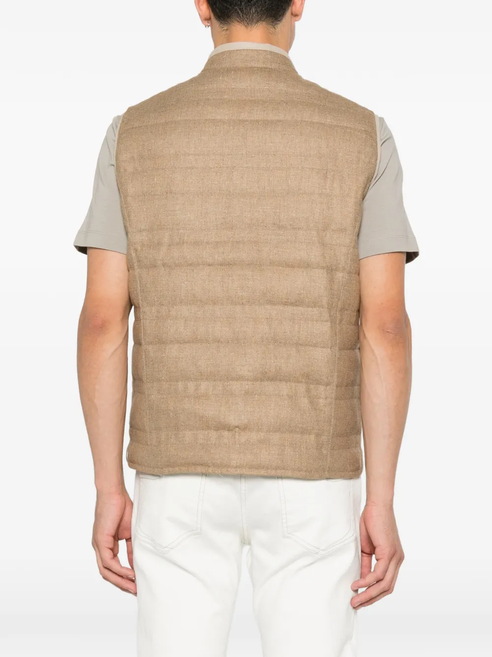 Corneliani Gewatteerde bodywarmer Beige