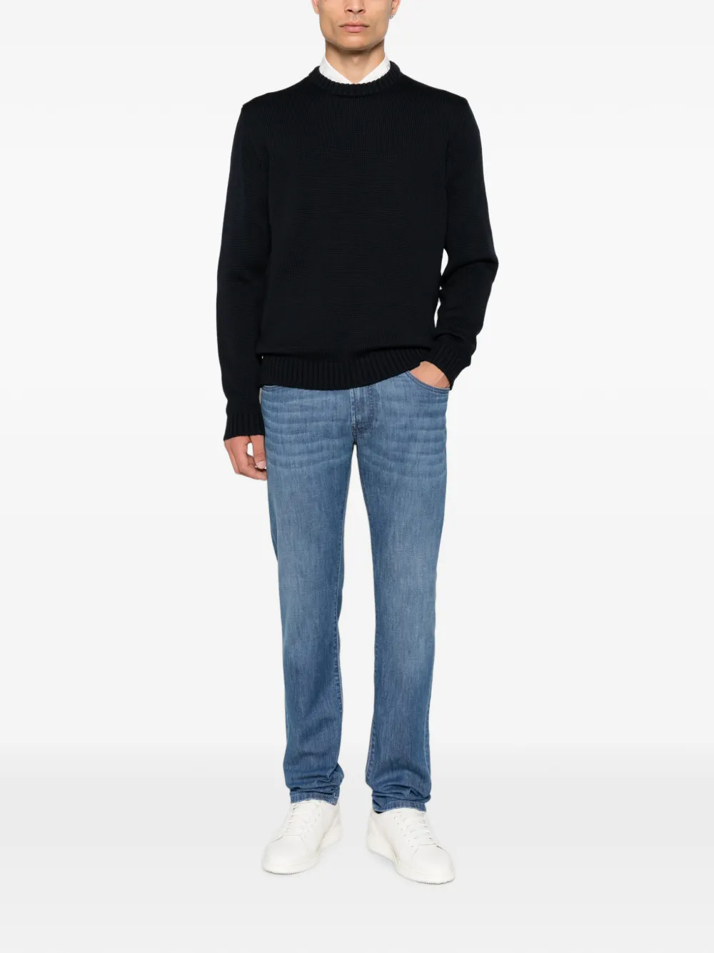 Corneliani Jeans met vervaagd-effect Blauw