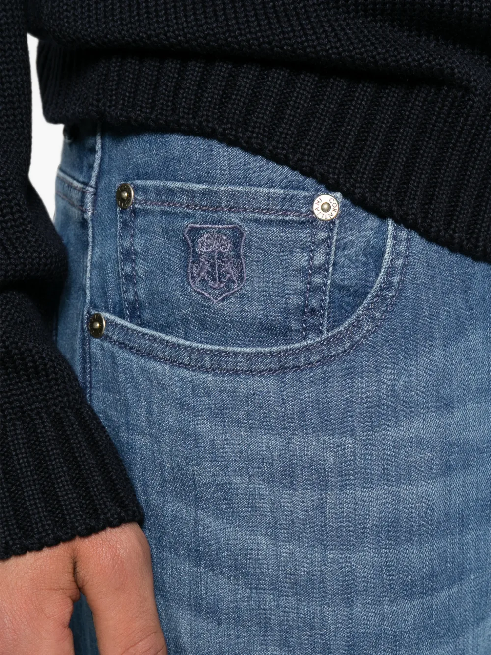 Corneliani Jeans met vervaagd-effect Blauw