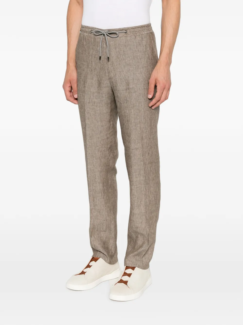 Corneliani Broek met trekkoordtaille Beige