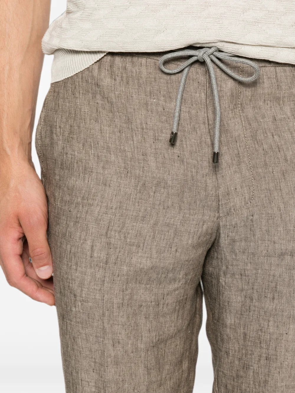 Corneliani Broek met trekkoordtaille Beige