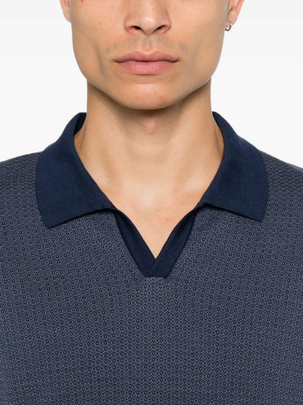 Corneliani Getextureerd T-shirt Blauw