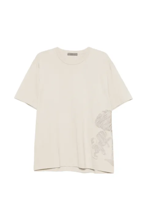 Corneliani tree-embroidered T-shirt