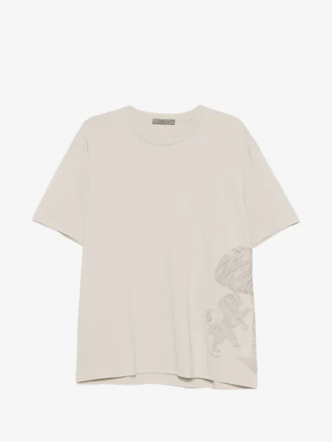 Corneliani tree-embroidered T-shirt
