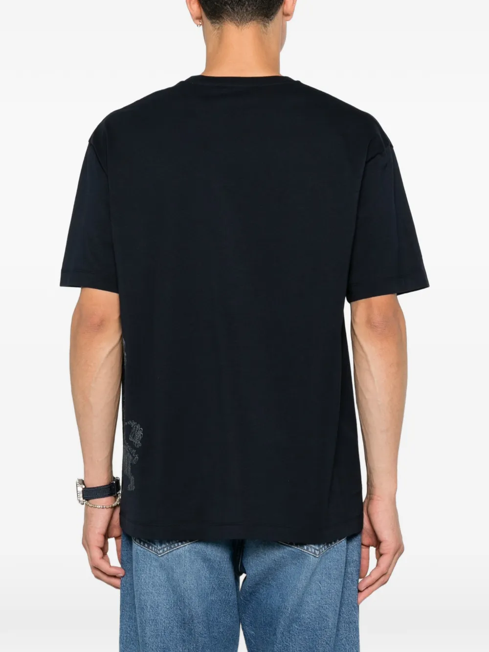 Corneliani T-shirt met geborduurde boom Blauw