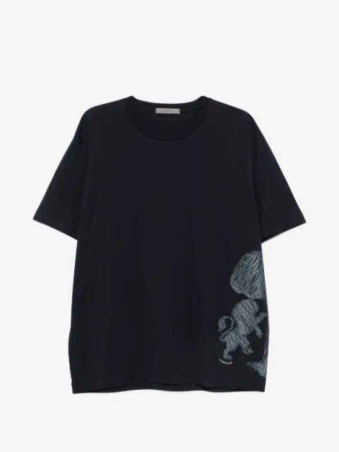 Corneliani tree-embroidered T-shirt